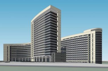 Sketchup医院模型|柳州中医院,多层高层混合,医疗建筑,现代风格-BIM建筑网