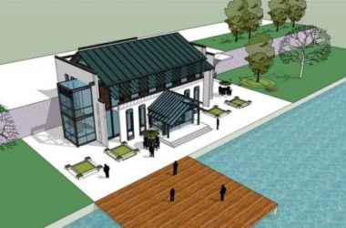 Sketchup商业模型|多层会所,商业建筑,新中式风格-BIM建筑网