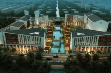Sketchup商业模型|扬州水街,多层商业建筑,新中式风格-BIM建筑网