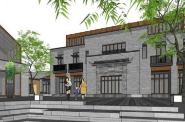 Sketchup商业模型|多层商业街,中式风格-BIM建筑网