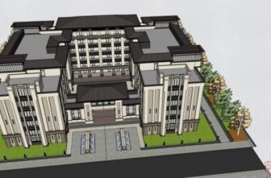 Sketchup学校模型|赖特风格教学楼,多层学校,教育建筑,古典风格-BIM建筑网