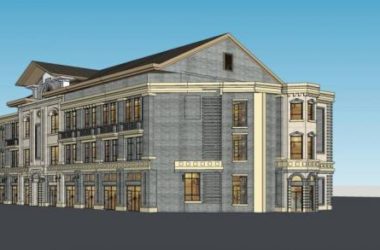 Sketchup商业模型|多层商业楼,民国风格,中式风格-BIM建筑网