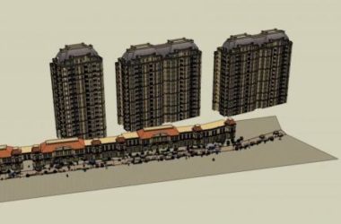 Sketchup商业模型|法式商业街,高层住宅楼,古典风格-BIM建筑网