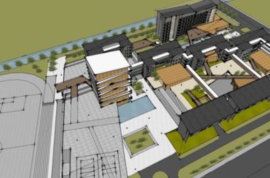Sketchup学校模型|多层学校校园,教育建筑,现代风格-BIM建筑网