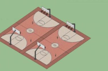 Sketchup素材模型|篮球场,体育素材,构件-BIM建筑网