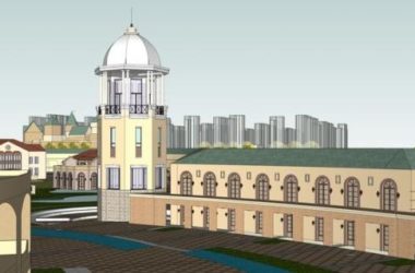 Sketchup商业模型|多层商业广场,步行街,欧式古典风格-BIM建筑网