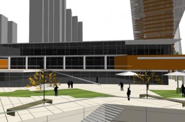 Sketchup商业模型|多层商业建筑,下沉式广场,现代风格-BIM建筑网