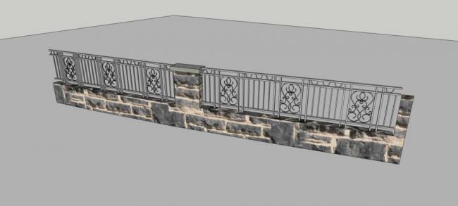 Sketchup素材模型|围墙护栏,栏杆,构件 Sketchup素材模型|围墙护栏,栏杆,构件