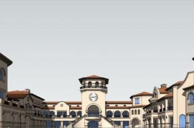 Sketchup商业模型|多层商业街,西班牙风格-BIM建筑网