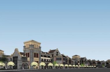 Sketchup商业模型|民国风,滨河商业,中式风格-BIM建筑网