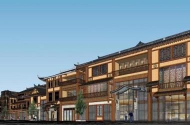 Sketchup商业模型|多层商业街,中式风格-BIM建筑网