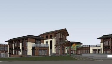 Sketchup商业模型|万科东方传奇,多层商业内街,东南亚风格-BIM建筑网