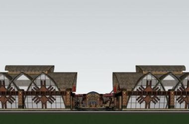 Sketchup商业模型|多层商业街,黎族风格-BIM建筑网