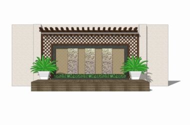 Sketchup素材模型|欧式景墙,素材,组件,构件-BIM建筑网