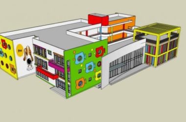 Sketchup学校模型|多层幼儿园,教育建筑,现代风格-BIM建筑网