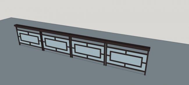 Sketchup素材模型|栏杆,构件,中式风格 Sketchup素材模型|栏杆,构件,中式风格