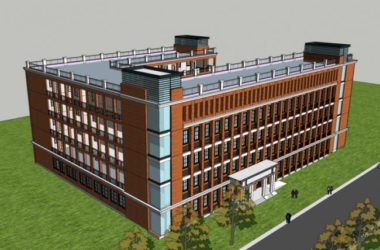 Sketchup学校模型|多层学校教学楼,行政楼,教育建筑,现代风格-BIM建筑网
