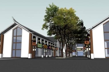 Sketchup商业模型|多层商业街,中式风格-BIM建筑网