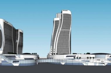 Sketchup办公模型|高层酒店办公楼,底层商业,现代风格-BIM建筑网