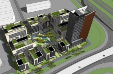 Sketchup办公模型|多层高层混合高层办公区,写字楼,现代风格-BIM建筑网