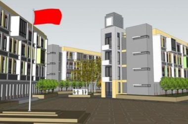 Sketchup学校模型|多层中学学校,校园,教学楼,教育建筑,现代风格-BIM建筑网