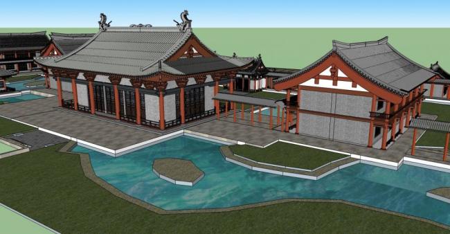 Sketchup古建筑模型|古建筑,中式风格 Sketchup古建筑模型|古建筑,中式风格