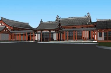 Sketchup古建筑模型|古建筑,中式风格-BIM建筑网