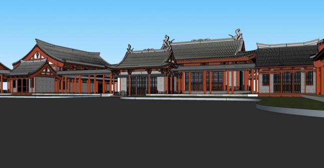 Sketchup古建筑模型|古建筑,中式风格 Sketchup古建筑模型|古建筑,中式风格