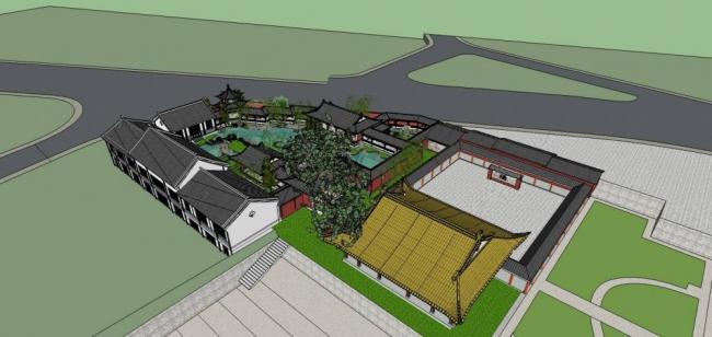 Sketchup古建筑模型|中式园林,景观 Sketchup古建筑模型|中式园林,景观