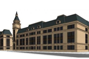 Sketchup学校模型|多层中小学学校,教学楼,教育建筑,古典风格-BIM建筑网