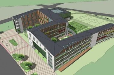 Sketchup学校模型|多层学校教学楼,中小学,教育建筑,新中式风格-BIM建筑网