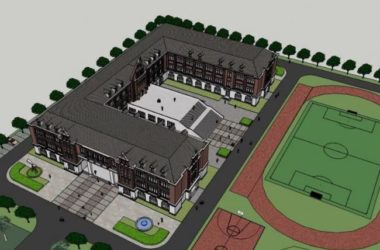 Sketchup学校模型|多层中小学学校,教学楼,教育建筑,英式古典风格-BIM建筑网