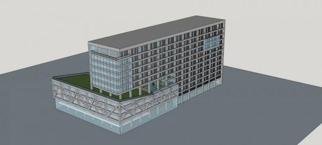 Sketchup办公模型|小高层办公楼,现代风格 Sketchup办公模型|小高层办公楼,现代风格