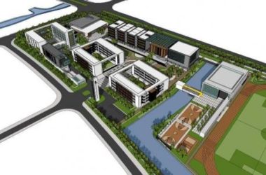 Sketchup学校模型|宁波江北慈城中学,多层中小学,教学楼,教育建筑,现代风格-BIM建筑网