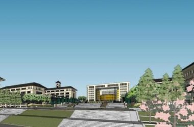 Sketchup学校模型|多层中小学学校,教学楼,教育建筑,新中式风格-BIM建筑网