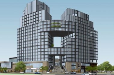 Sketchup办公模型|高层办公写字楼大厦,多层商业街,现代风格-BIM建筑网