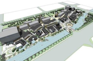 Sketchup商业模型|多层商业街,临水,现代风格-BIM建筑网