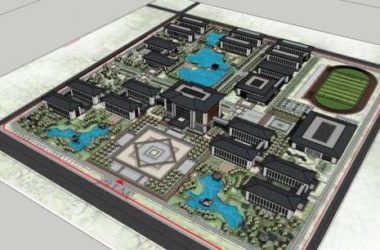 Sketchup学校模型|多层中小学学校,教学楼,教育建筑,中式风格-BIM建筑网
