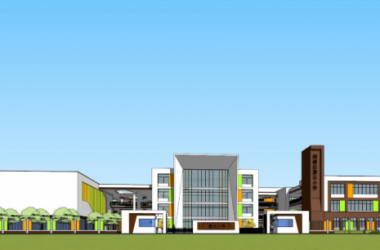 Sketchup学校模型|多层中小学学校,教育建筑,现代风格-BIM建筑网