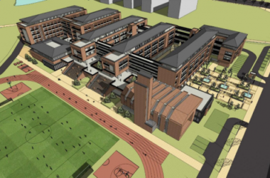 Sketchup学校模型|多层中小学学校,教育建筑,新古典风格-BIM建筑网