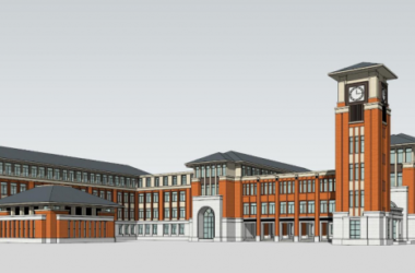 Sketchup学校模型|多层中小学学校,教育建筑,古典风格-BIM建筑网