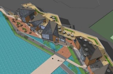Sketchup商业模型|多层商业酒吧街,新中式风格-BIM建筑网