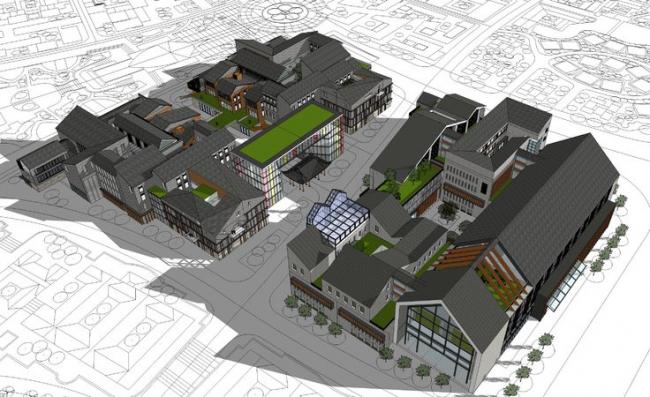 Sketchup办公模型|多层办公,中式风格 Sketchup办公模型|多层办公,中式风格