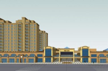 Sketchup商业模型|多层商业步行街,高层住宅,欧式古典风格-BIM建筑网