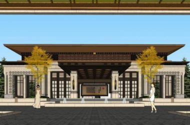 Sketchup商业模型|多层商业会所,新中式风格-BIM建筑网