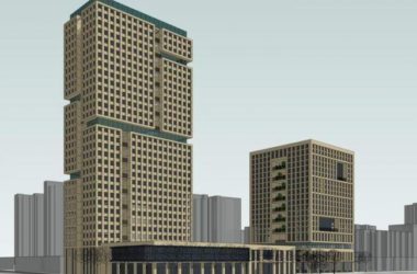 Sketchup办公模型|多层高层混合办公写字楼,现代风格-BIM建筑网