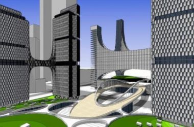 Sketchup办公模型|超高层办公楼写字楼,公寓,现代风格-BIM建筑网