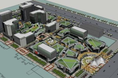 Sketchup商业模型|多层高层混合商业街,高层办公,现代风格-BIM建筑网