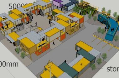 Sketchup办公模型|集装箱办公区,现代风格-BIM建筑网