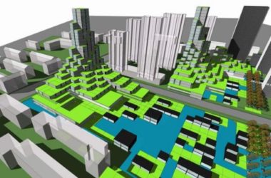 Sketchup办公模型|高层办公区概念方案,商务中心写字楼,现代风格-BIM建筑网